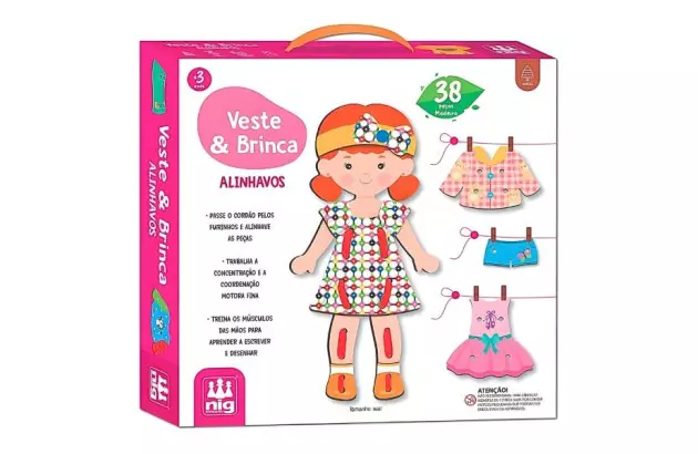 BRINQUEDO EDUCATIVO ALINHAVO IDADE + 3 ANOS | NIG BRINQUEDOS