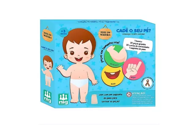 JOGO EDUCATIVO CADE O SEU PE IDADE + 3 ANOS | NIG BRINQUEDOS