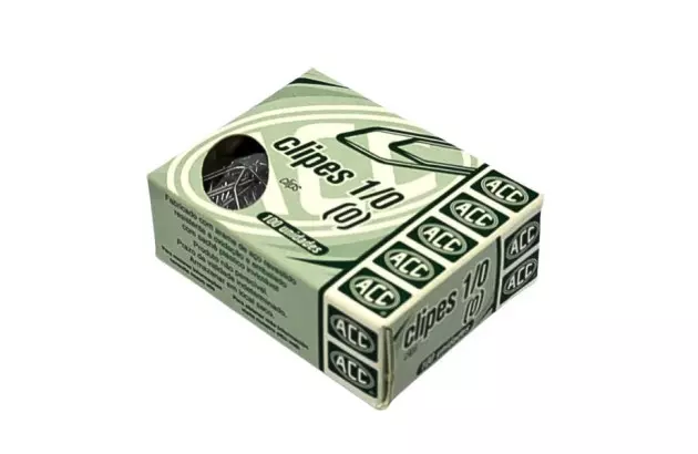 CLIPES 1/0 (0) AÇO GALVANIZADOS PARA PAPEL - CAIXA COM 100 UNIDADES  | ACC