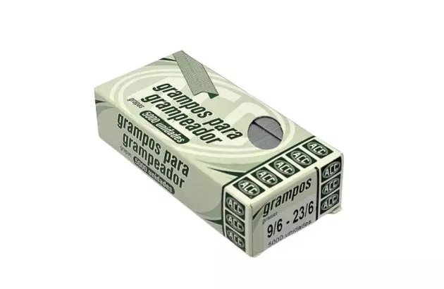 GRAMPOS PARA GRAMPEADOR 23/6 - 9/6 GALVANIZADOS COM 5000 UNIDADES | ACC