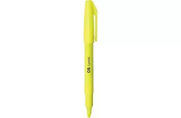 MARCA TEXTO LUMINI NEON AMARELO PONTA CHANFRADA  COM TRAÇO 1 A 3.5 MM - CIS