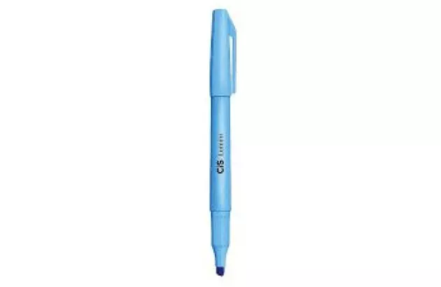MARCA TEXTO LUMINI NEON AZUL PONTA CHANFRADA  COM TRAÇO 1 A 3.5 MM - CIS