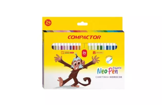 HIDROCOR 24 CORES FINO NEO PEN GIGANTE COMPACTO