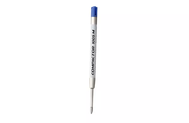 REFIL CARGA CANETA ESFEROGRÁFICA PONTA FINA 0.7 AZUL CARGA PLÁSTICA 1005 COMPACTOR