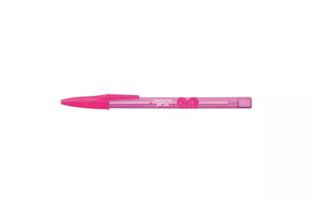 CANETA ESFEROGRAFICA JET LUX 1.0 COMPACTOR ROSA