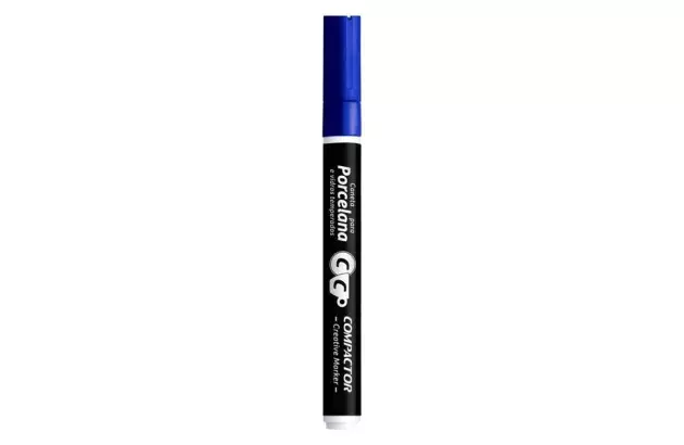CANETA PARA PORCELANA CREATIVE MARKER AZUL COMPACTOR