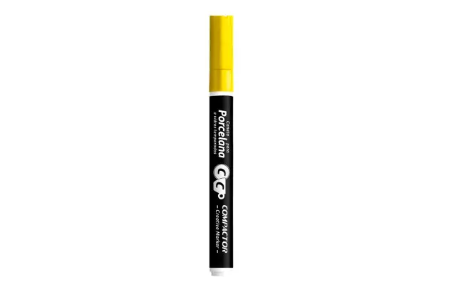 CANETA PARA PORCELANA CREATIVE MARKER AMARELO COMPACTOR