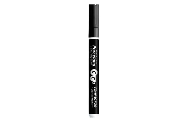 CANETA PARA PORCELANA CREATIVE MARKER PRETA PONTA FINA COMPACTOR
