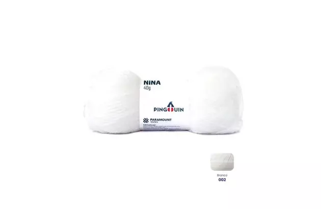 NOVELO DE LA NINA 40G BRANCO 002 PINGOUIN