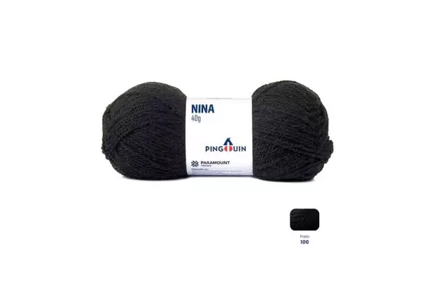 NOVELO DE LA NINA 40G PRETO 100 PINGOUIN