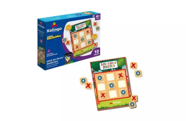 JOGO DA VELHA DIVERTIDO MINHA ESCOLINHA 10 PEÇAS + 4 ANOS | XALINGO
