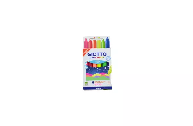 GIZ DE CERA 6 CORES NEON GIOTTO MAXI 11MM