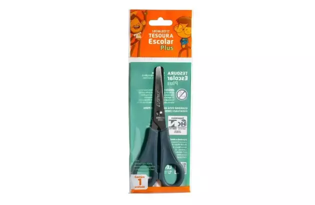 TESOURA ESCOLAR SEM PONTA 13CM PLUS CORES SORTIDAS REF 4500 – LEO & LEO
