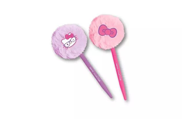 CANETA ESFEROGRÁFICA 1.0 POMPOM HELLO KITTY RS/ RX SORTIDA LEOARTE 10008