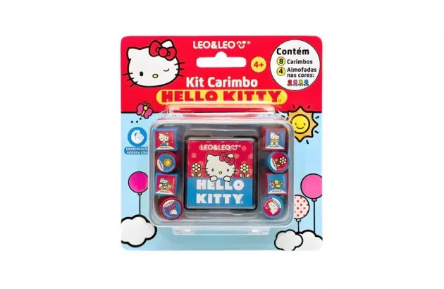 KIT CARIMBO HELLY KITTY 8 UNIDADES LEONORA 92097