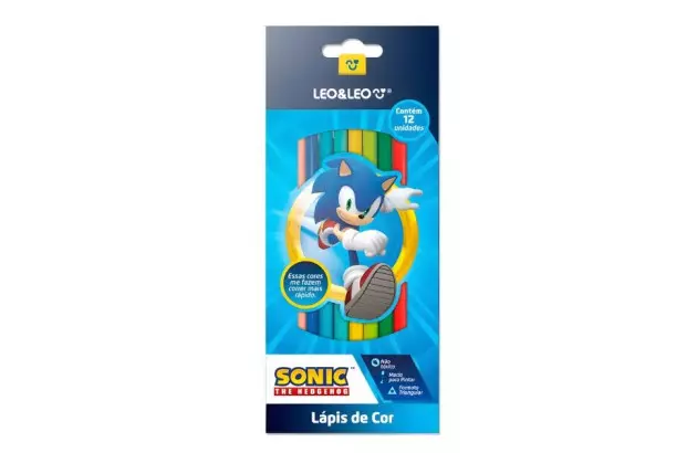 LAPIS DE COR 12 CORES SONIC LEONORA 10256