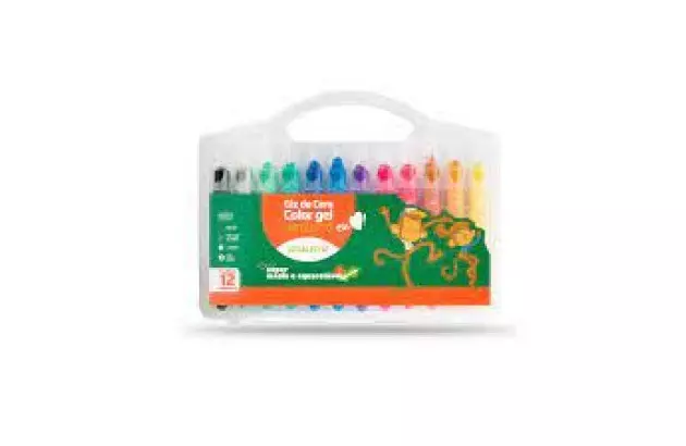 GIZ CERA 12 CORES COLOR GEL METALICO LEONORA