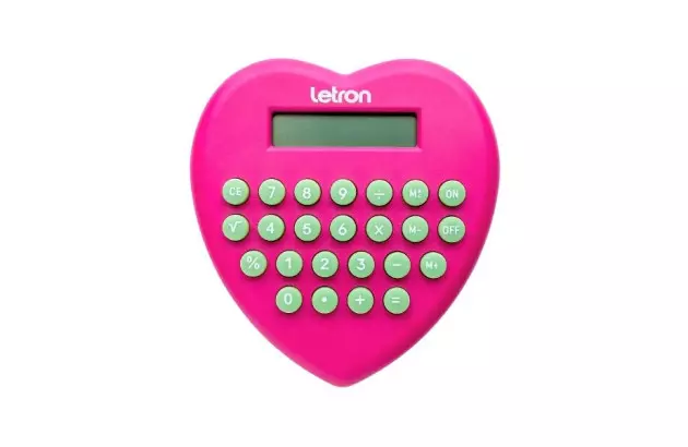 CALCULADORA 8 DÍGITOS CORAÇÃO LETRON 99339