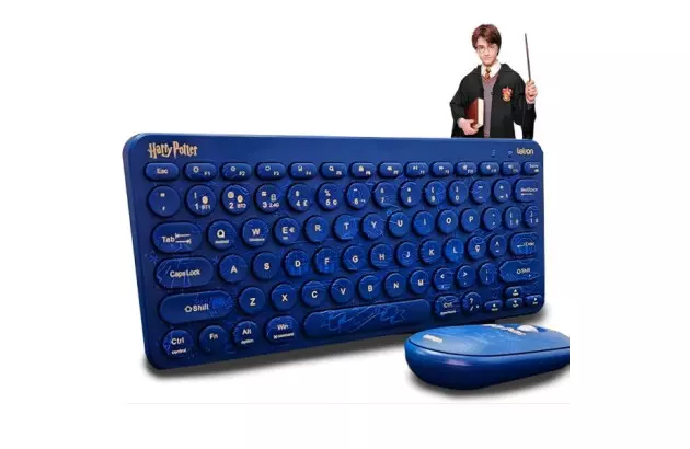 TECLADO E MOUSE WIRELESS E BLUETOOTH HARRY POTTER 78 TECLAS | 1200 DPI | SEM FIO LETRON 74692