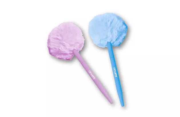 CANETA ESFEROGRÁFICA 1.0 POMPOM SORTIDA AZUL | ROXO SORTIDA LEOARTE 10153