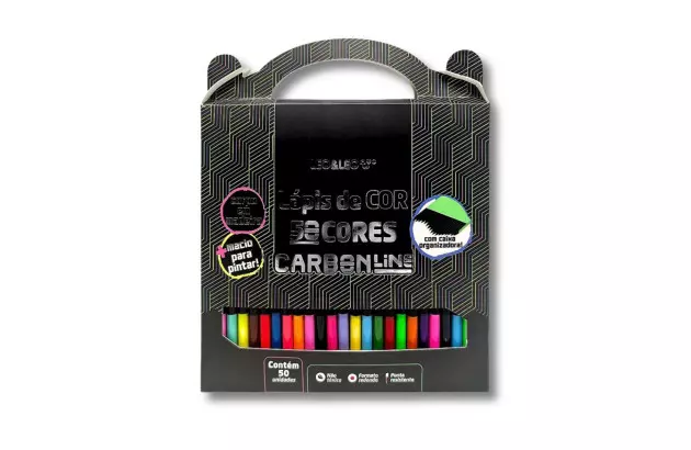 LÁPIS DE COR 50 CORES CARBON LINE LEO&LEO - 94433