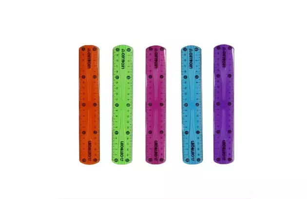 REGUA 20CM FLEXIVEL CORES VARIADAS LEONORA 4567