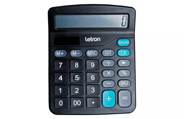 CALCULADORA DE MESA 12 DÍGITOS PRETA NEO PRETA LETRON