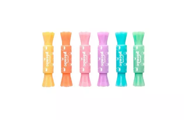 MARCA TEXTO MINI 2 PONTAS BOMBOM PICNIC COR CANDY SORTIDO LEO&LEO - 94117