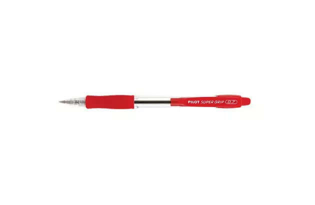 CANETA ESFEROGRÁFICA 0.7 SUPER GRIP VERMELHA RETRÁTIL PILOT