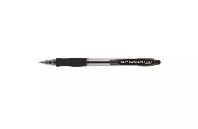 CANETA ESFEROGRÁFICA 1.0 SUPER GRIP PRETA RETRÁTIL PILOT
