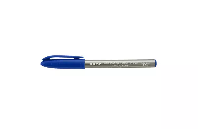 MARCADOR PARA RETRO PROJETOR 2.0 AZUL PONTA MÉDIA PERMANENTE PILOT
