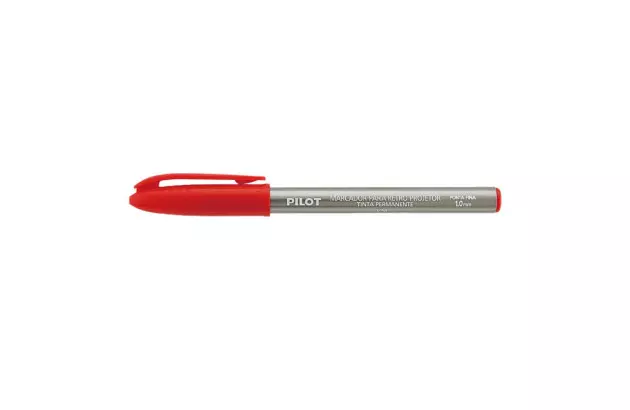 MARCADOR PARA RETRO PROJETOR 1.0 VERMELHO PONTA FINA PERMANENTE PILOT