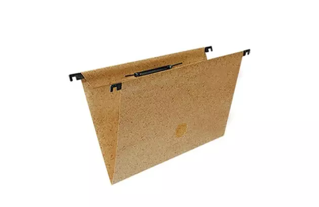 PASTA SUSPENSA MAMORIZADA KRAFT PAPEL CARTÃO 160G/M² COM GRAMPO PLÁSTICO - UNIDADE | FRAMA