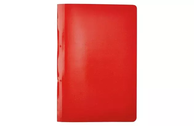 PASTA GRAMPO TRILHO PLÁSTICO PAPEL CARTÃO DUPLEX 250G/M² OFÍCIO VERMELHO - UNIDADE | FRAMA