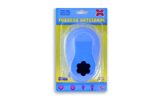 PERFURADOR PAPEL E EVA 50MM FLOR 6 PÉTALAS 12033 MAKE+