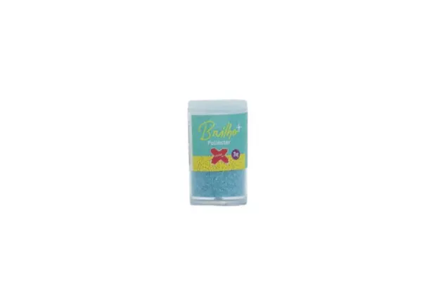 GLITTER ESCOLAR BRILHO 3G VERDE AGUA MAKE+ 7009