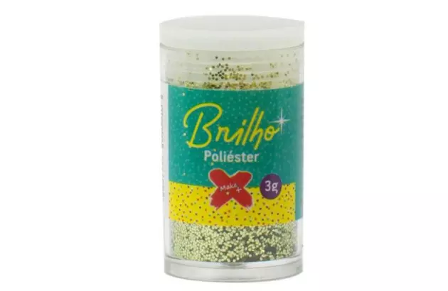 GLITTER ESCOLAR BRILHO 3G VERDE CLARO MAKE+ 7010