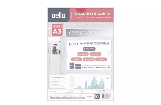 QUADRO DE AVISOS A3 MULTIUSO 533H DELLO