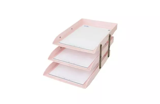 CAIXA CORRESPONDÊNCIA ARTICULÁVEL TRIPLA ROSA PASTEL SERENA DELLO