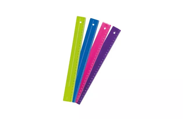REGUA 30CM FULL COLOR CORES SORTIDAS DELLO