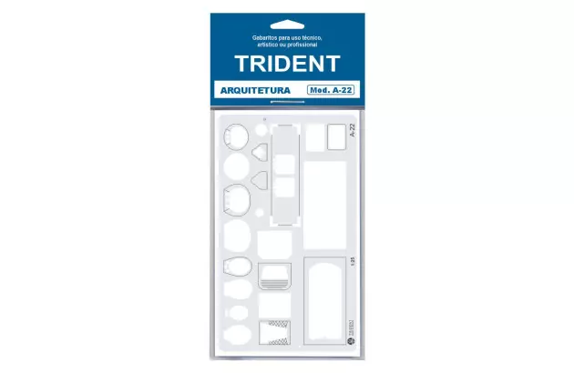 GABARITO SANITÁRIOS ESCALA 1:25 | TRIDENT MOD. A-22