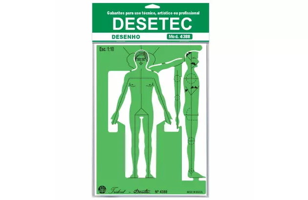 GABARITO FIGURA HUMANA 1:10 4388 TRIDENT
