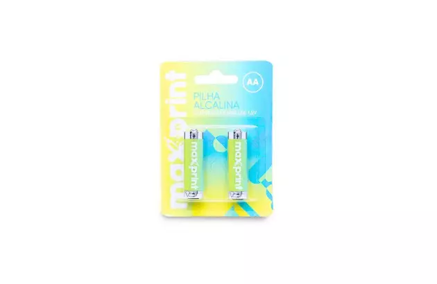 PILHA ALCALINA AA PEQUENA 1,5V COM 2 UND MAXPRINT - 756339