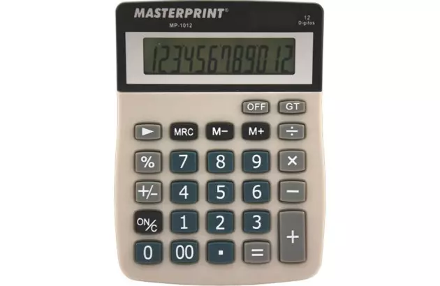 CALCULADORA DE MESA 12 DÍGITOS MP1010 UND - MASTERPRINT