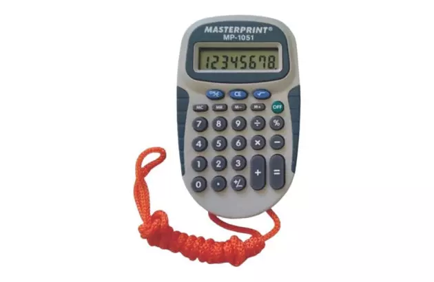 CALCULADORA DE BOLSO 8 DIGITOS MP1051 - MASTERPRINT
