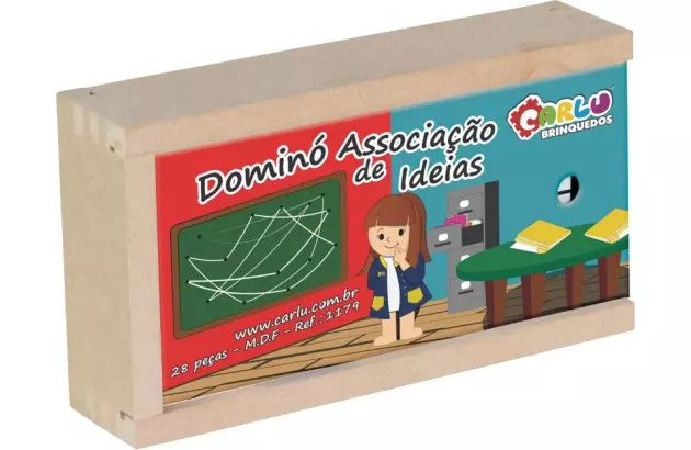 DOMINO ASSOCIACAO DE IDEIAS MDF 28PCS 1179 CARLU