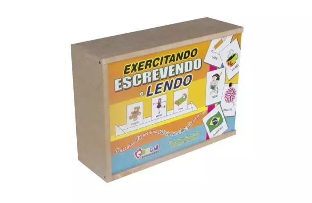 BRINQUEDO EXERCITANDO ESCREVENDO E LENDO MDF 1776 CARLU