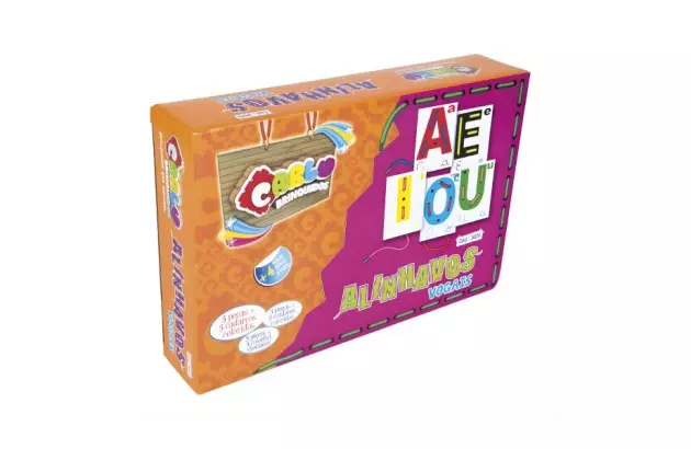 BRINQUEDO EDUCATIVO ALINHAVOS VOGAIS MDF + 4 ANOS 3020 CARLU