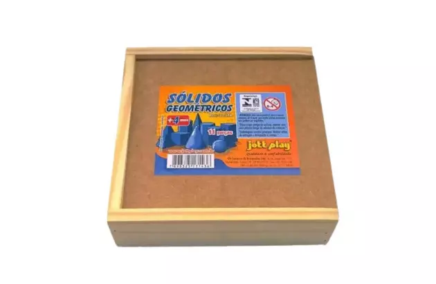 BRINQUEDO SÓLIDOS GEOMÉTRICOS 11 PEÇAS EM MADEIRA 30.37 JOTT PLAY