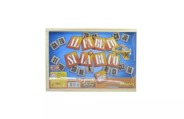 BRINQUEDO ALFABETO SILÁBICO 156 PÇS EM MDF 26.80M JOTT PLAY